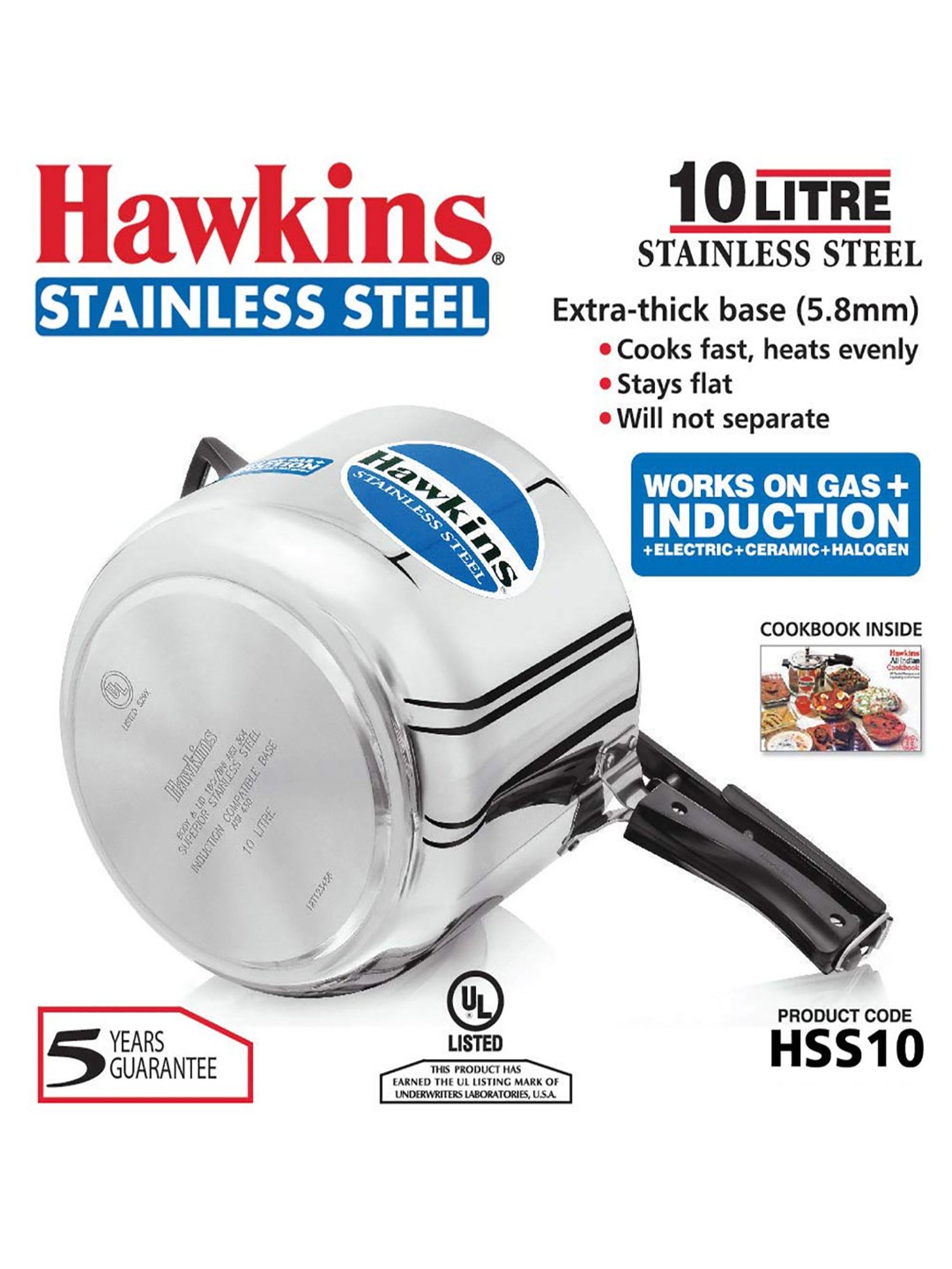 10 quart stainless steel pressure online cooker