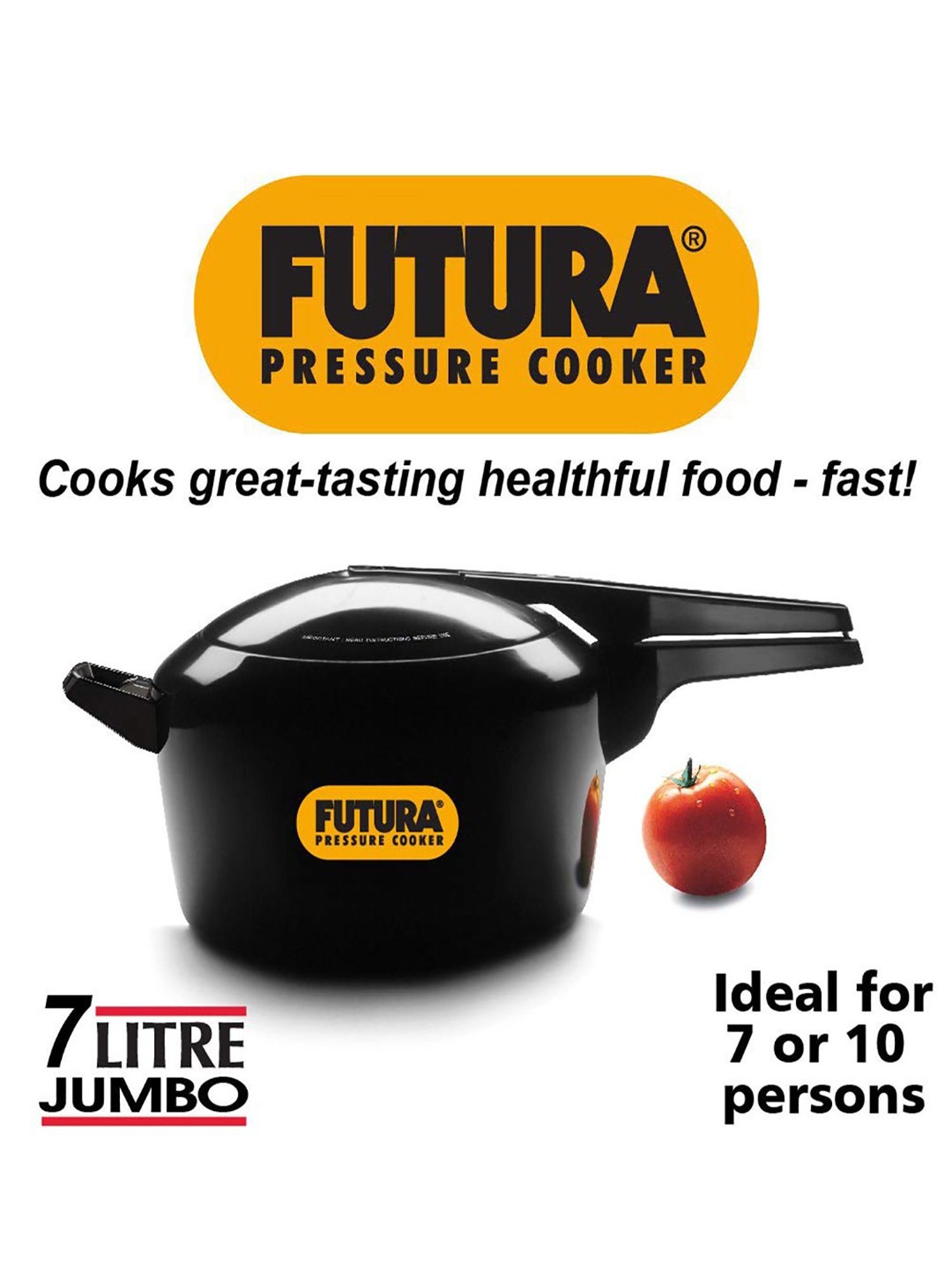 Buy Futura Black Hard Anodized 7 L Pressure Cooker Set of 1 at