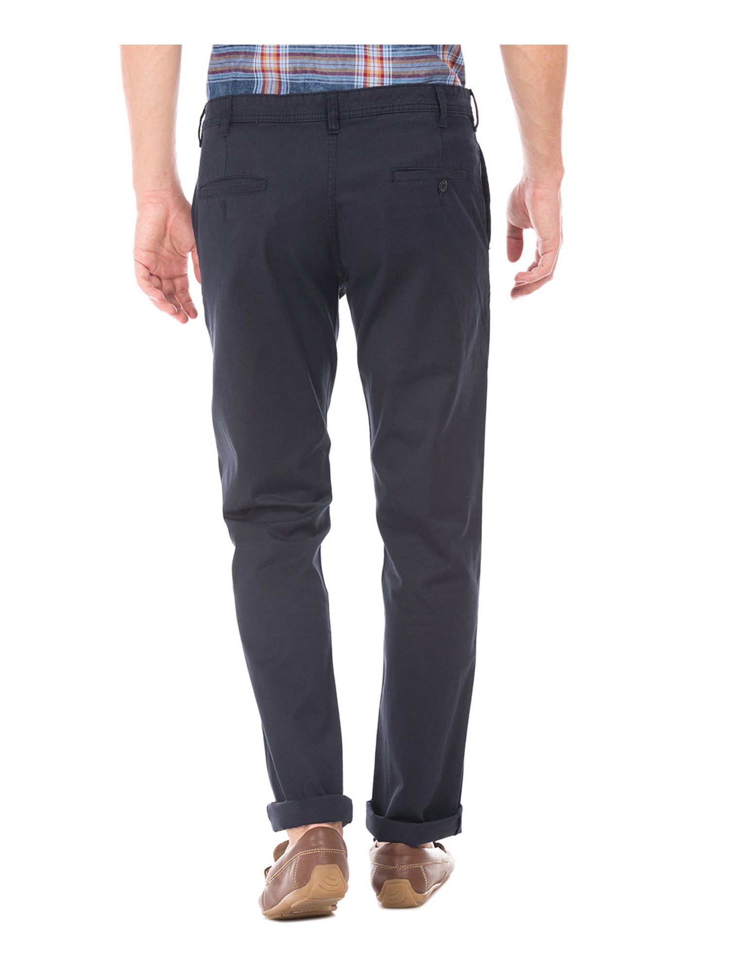 Buy Ruggers Men Blue Slim Fit Solid Chinos - Trousers for Men 6960741 |  Myntra