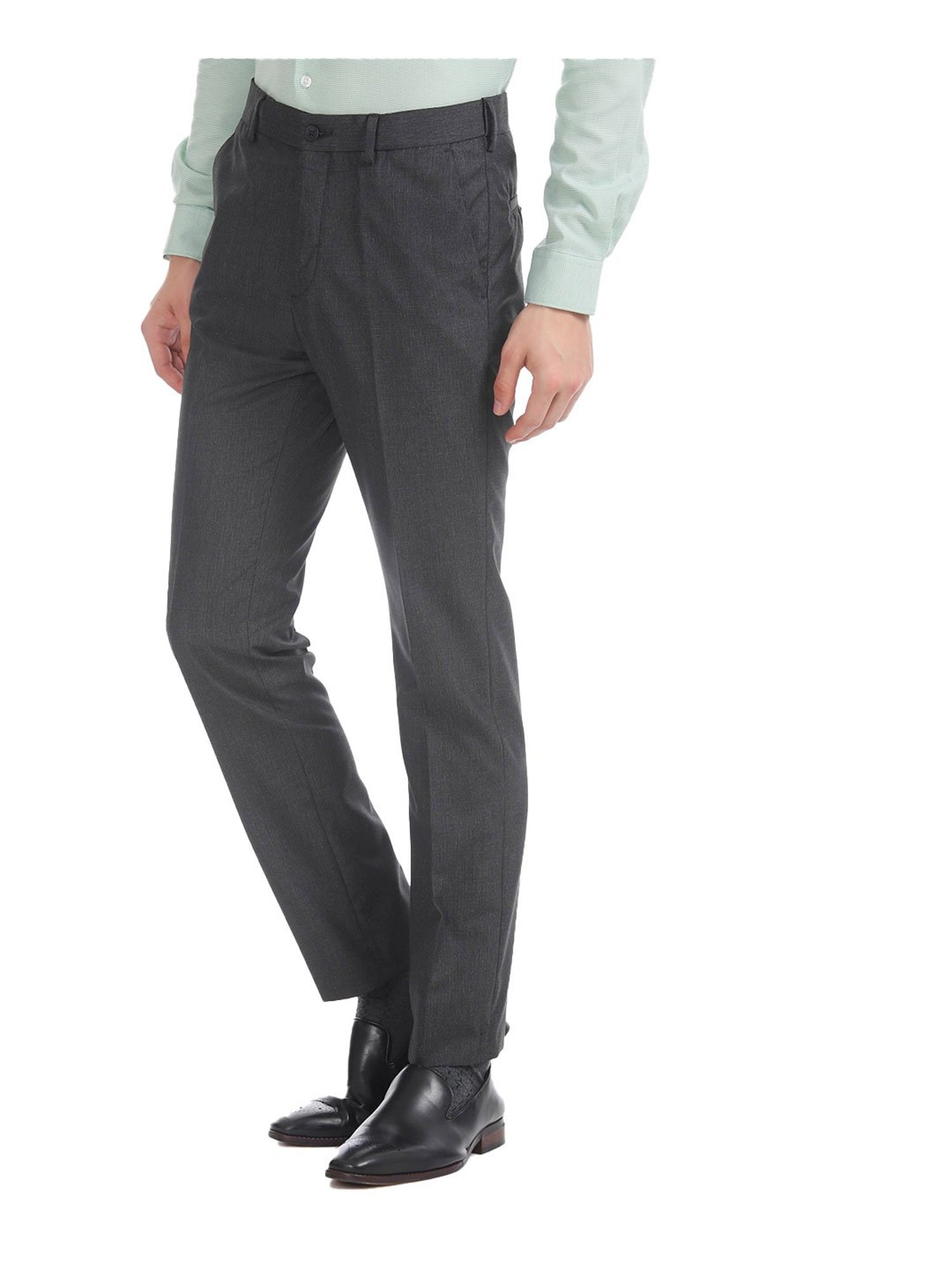 Excalibur Casual Trousers  Buy Excalibur Men Grey Mid Rise Textured Formal  Trousers Online  Nykaa Fashion