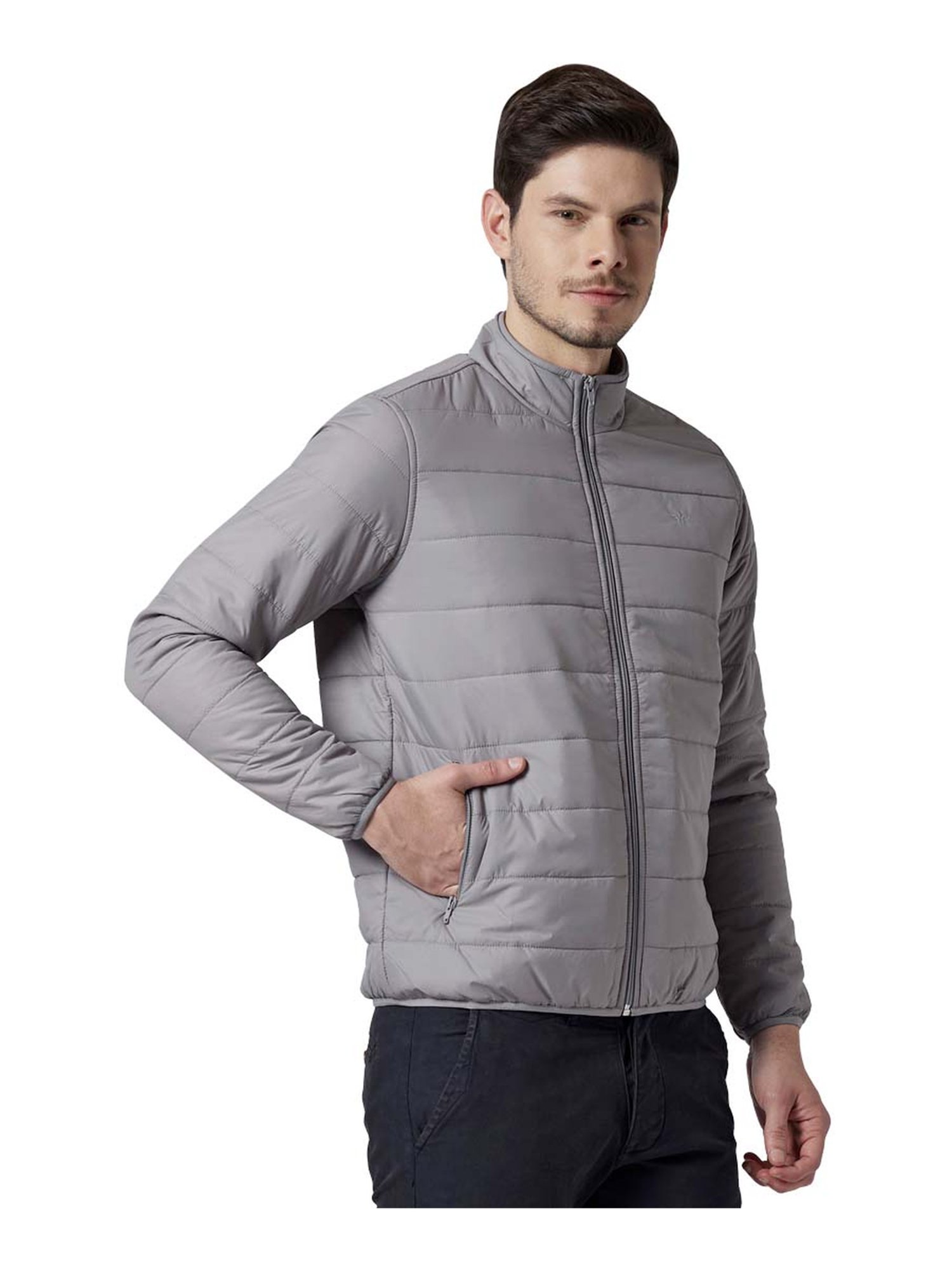 Buy Allen Solly Grey Cotton Regular Fit Quilted Jackets for Mens Online @  Tata CLiQ