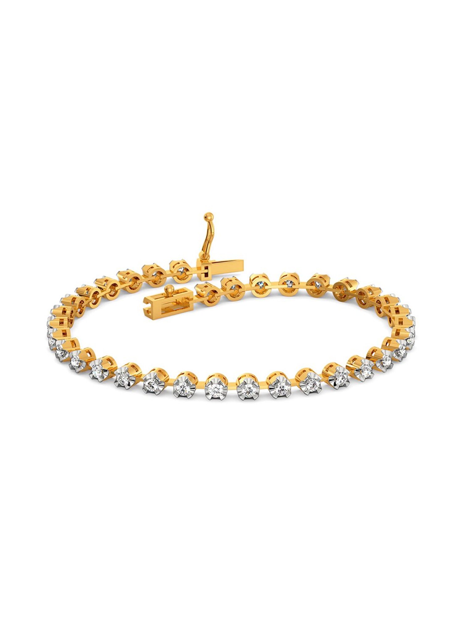 Melorra 18k Gold & Diamond Monogram Miracle Bracelet for Women