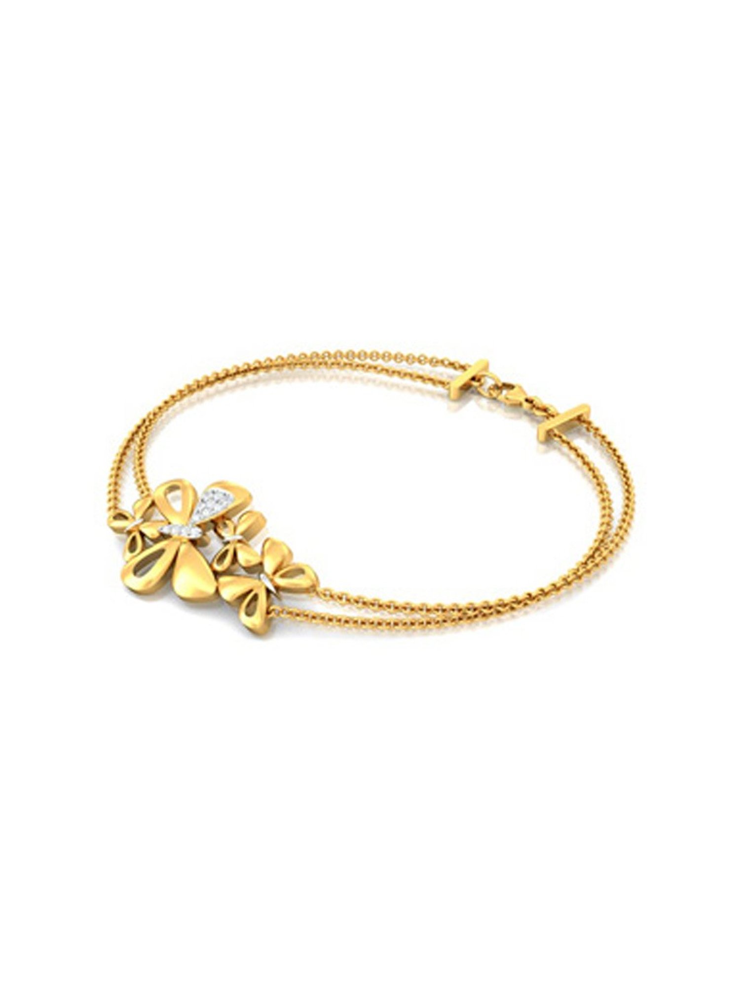 Melorra 18k Gold & Diamond Monogram Miracle Bracelet for Women