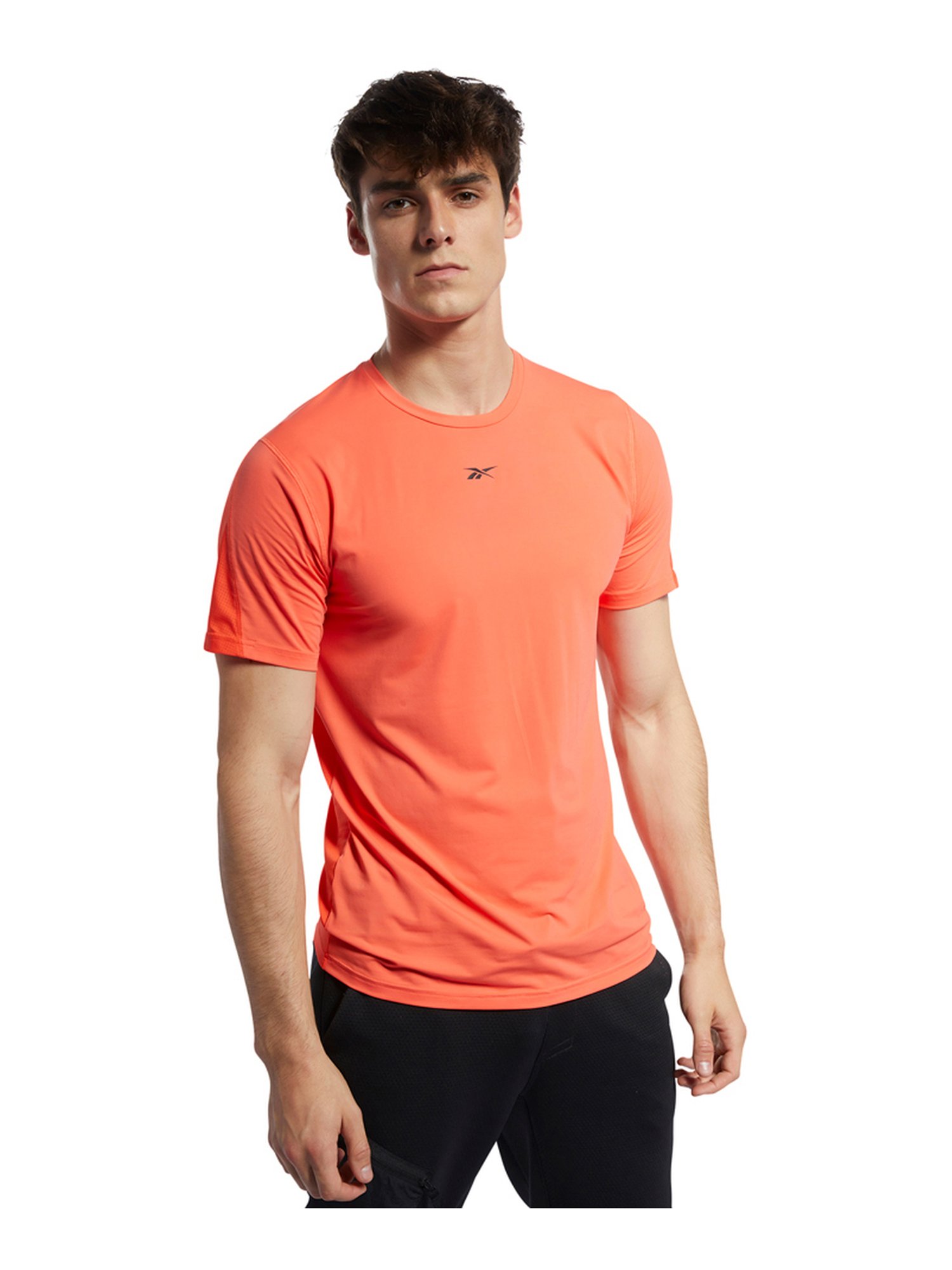 Buy Reebok Orange Slim Fit T-Shirt Mens Online CLiQ