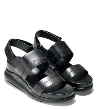 Buy Cole Haan Black Zerogrand Back Strap Sandals for Women Online