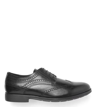 Black Leather Brogue Shoes