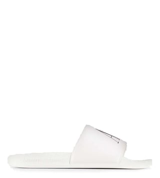 Buy Armani Exchange Optical White Logo Slide Sandals for Men Online @ Tata  CLiQ Luxury