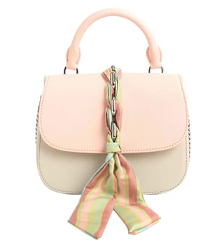 Pale Pink Logo Strap Cross Body Bag