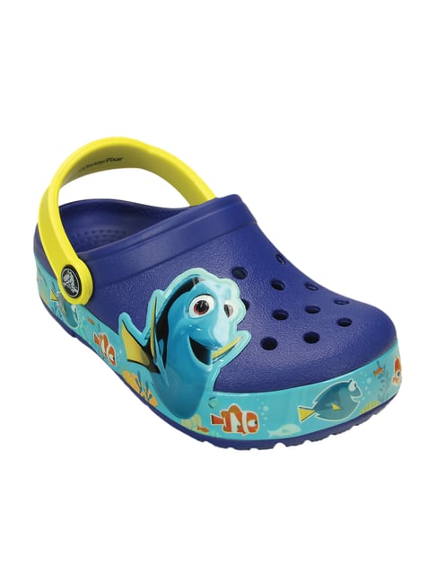 Buy Crocs Kids Lights Disney Finding Dory Cerulean Blue Clogs for