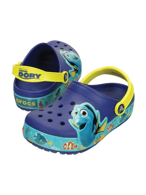 Buy Crocs Kids Lights Disney Finding Dory Cerulean Blue Clogs for