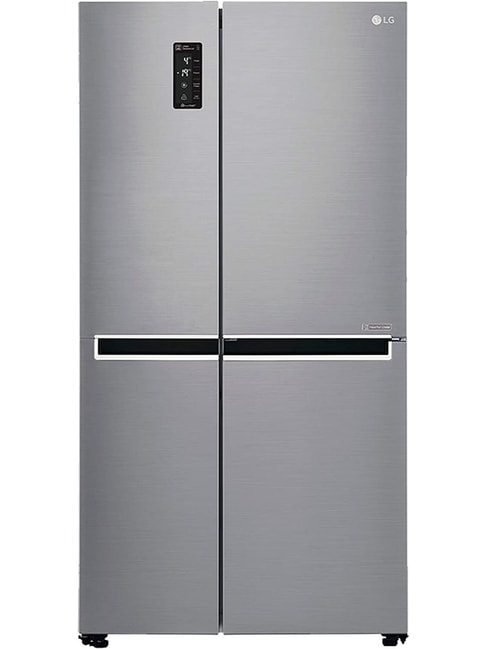 LG 687L Inverter Linear Frost Free Side by Side Refrigerator (Shiny Steel,...