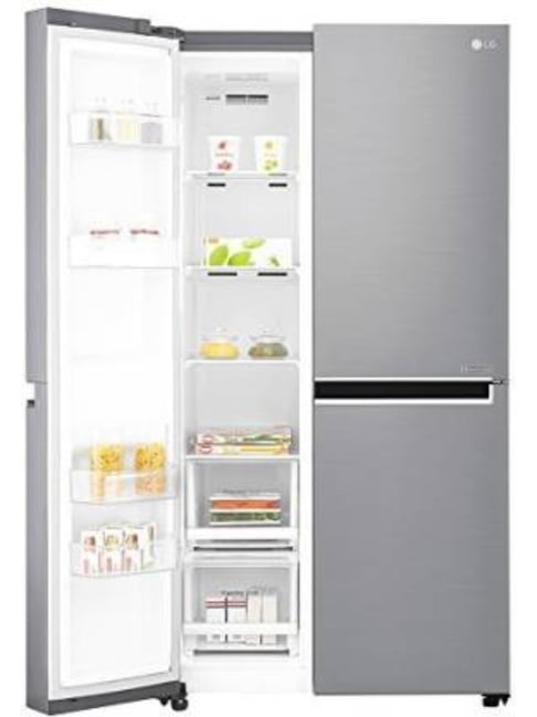 LG 687L Inverter Linear Frost Free Side by Side Refrigerator (Shiny