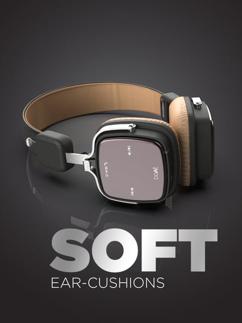 boAt Rockerz 600 T Wireless Headphone with Immersive Sound, Cosy Earcups&  Up to 20H Playtime (Brown)