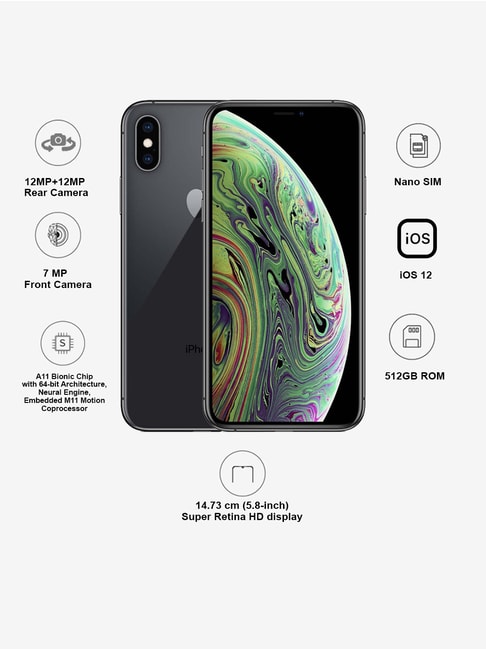 Buy Apple iPhone XS 512 GB (Space Grey) Online At Best Price @ Tata CLiQ