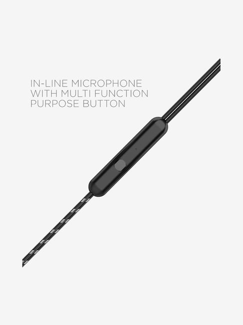 Buy Boat BassHeads 182 Wired Earphones with Mic (Charcoal Black) Online