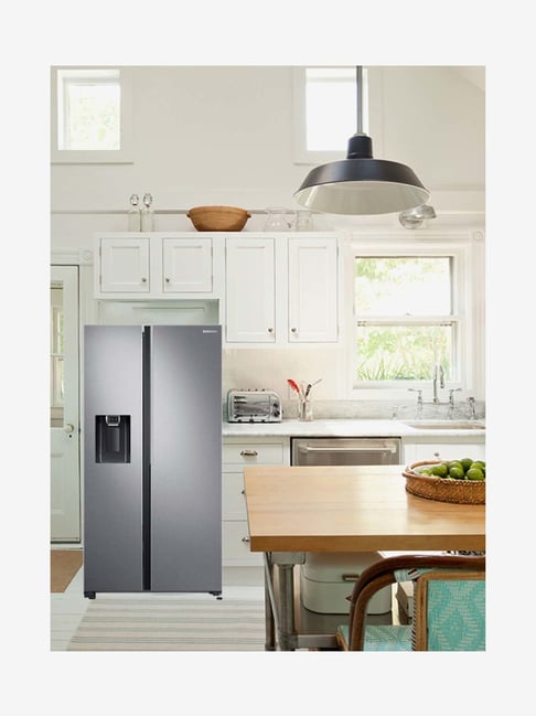 Samsung 676 L Frost Free Side by Side Refrigerator (Real Stainless