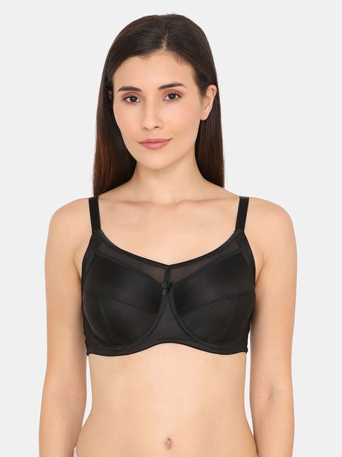 Buy Zivame Anthracite Non Wired Non Padded Full Coverage Bra for