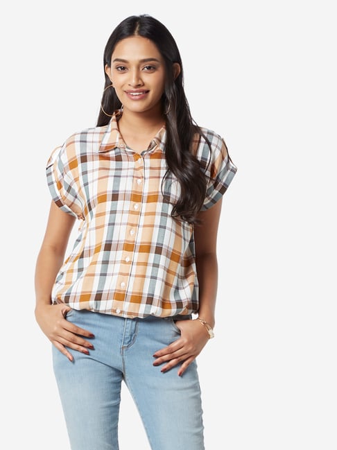 LOV by Westside Multicoloured Checked Luana Casual Shirt