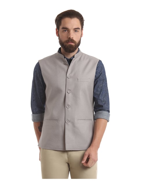 True blue nehru outlet jacket