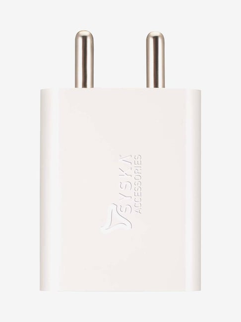 Syska WC-3AD Dual USB Port 2Amp Wall Charger (White)