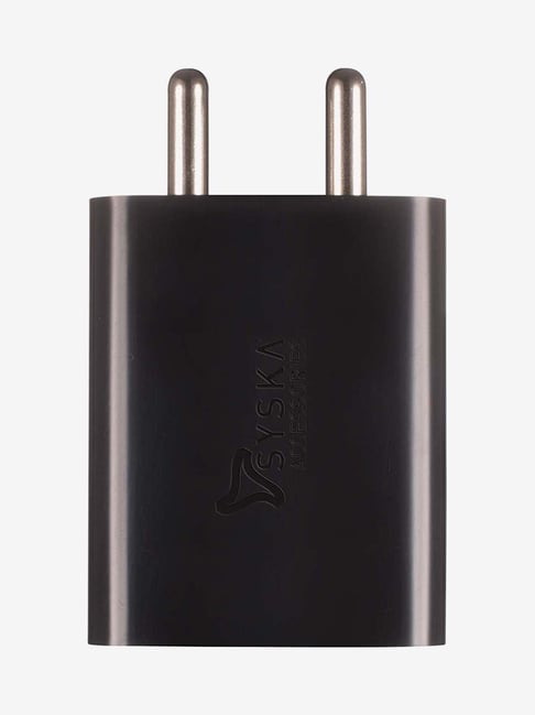 Syska WC-3AD Dual USB Port 2Amp Wall Charger (Black)