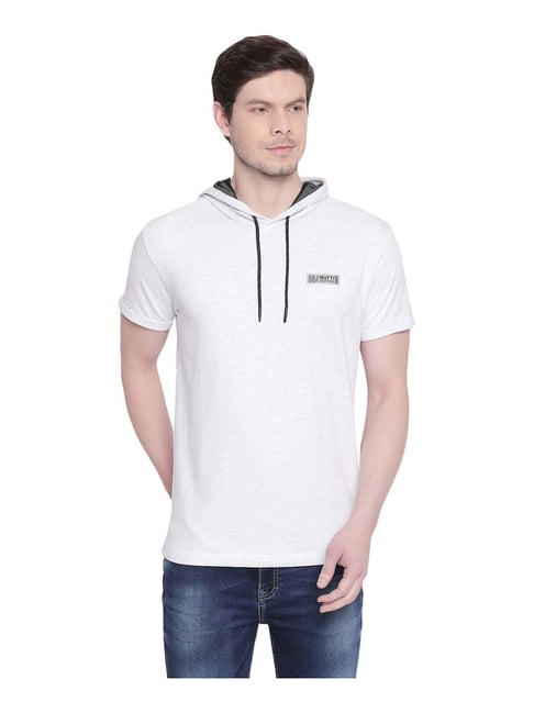 mufti white hooded shirt