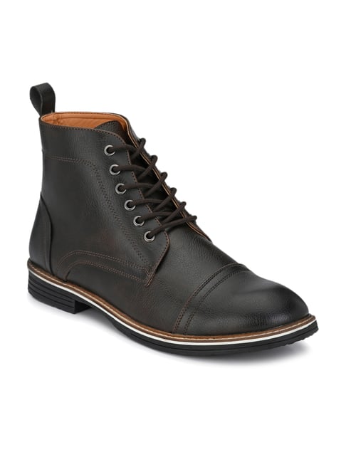 Buy Shences Dark Brown Derby Boots for Men at Best Price @ Tata CLiQ