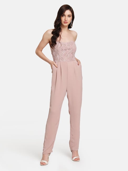 blush lace jumpsuit