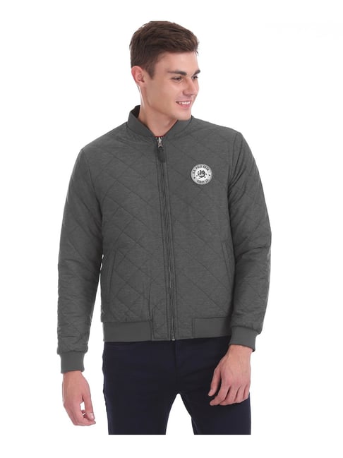 U S Polo Assn U.S. Polo Assn. Green & Grey Quilted Reversible Jacket