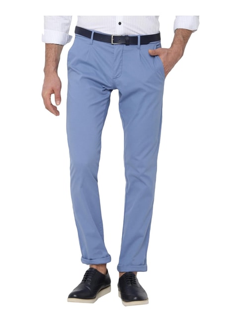 Buy Sky Blue Trousers & Pants for Men by The Indian Garage Co Online |  Ajio.com