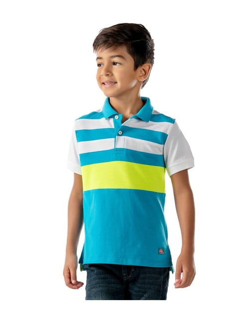 Cherry Crumble By Nitt Hyman Kids Multicolor Striped Polo T-Shirt-picture-23