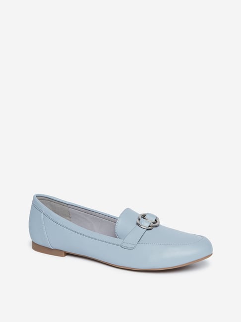 Buy LUNA BLU by Westside Blue Hardware Detailed Loafers For Women