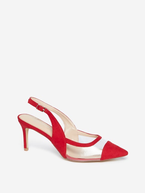 Buy SPIRAL ME RED HEELED SANDALS for Women Online in India