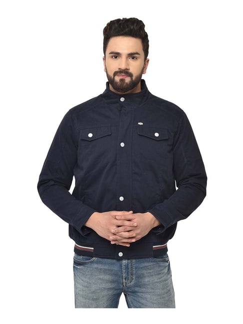 Buy Duke Navy Cotton Regular Fit Jacket for Mens Online Tata CLiQ