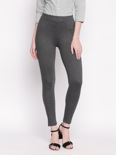 Annabelle by Pantaloons Grey Mid Rise Leggings