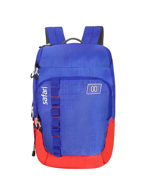 Safari Flash 40 Ltrs Royal Blue & Red Medium Anti-Theft Laptop Backpack