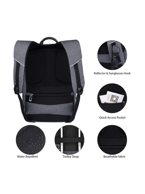 Buy Carriall Grey Medium Laptop Backpacks with Rain Cover Online At ...