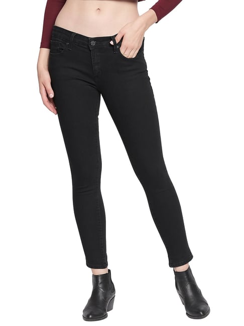 Spykar Black Low Rise Jeans