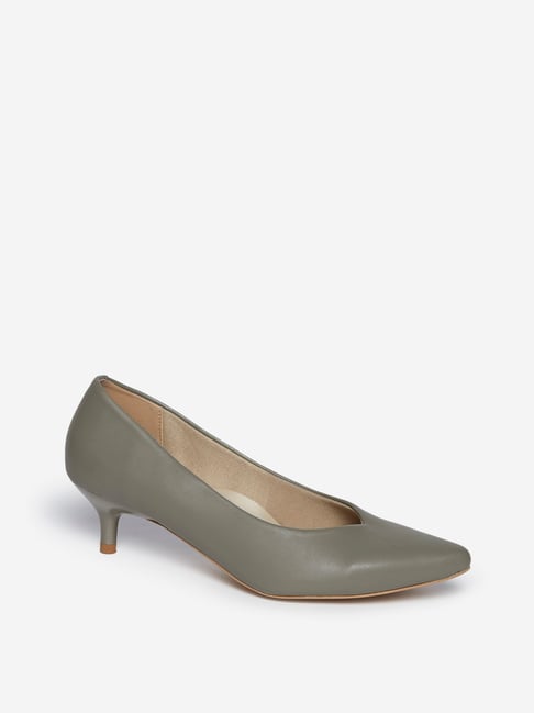 sage green pumps