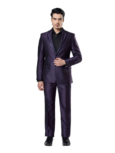 Buy Raymond Dark Violet Regular Fit Suit for Men Online Tata CLiQ