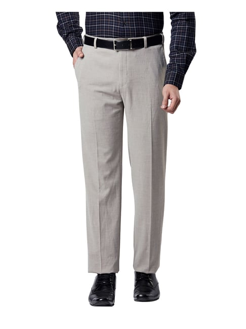 Buy online Grey Solid Pleated Trousers Formal Trouser from Bottom Wear for  Men by Raymond for ₹1169 at 54% off | 2024 Limeroad.com