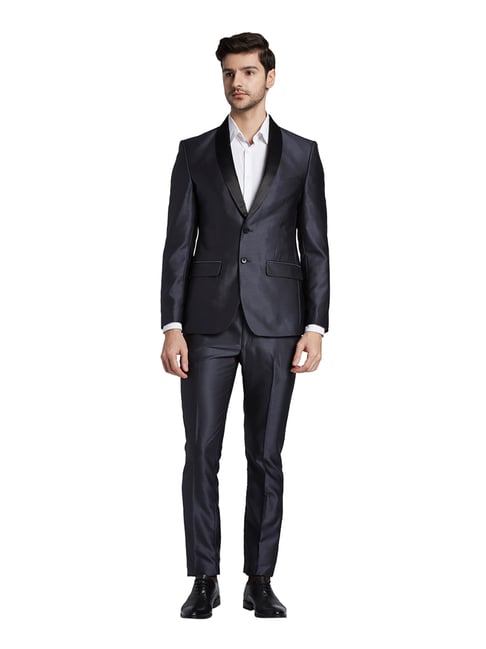 Buy Parx Dark Grey Regular Fit Suit for Men Online Tata CLiQ - Main Image