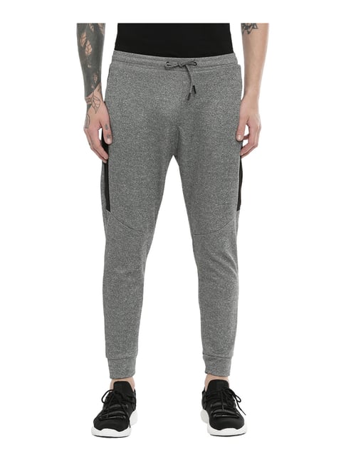 Buy Proline Active Grey Cotton Mid Rise Joggers for Men Online