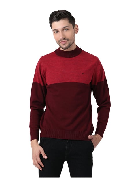 Buy Monte Carlo Maroon Sweater for Men's Online Tata CLiQ