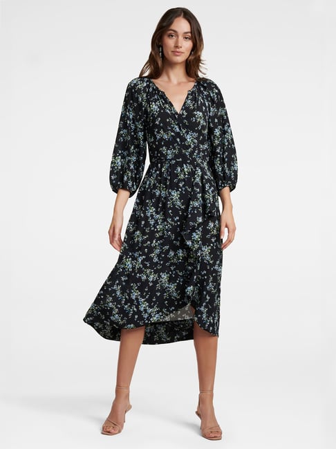 Forever New Black Printed Dress