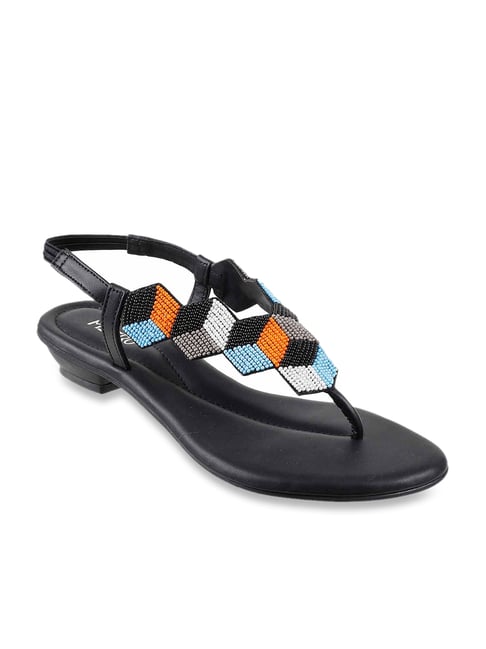 Metro Black Sling Back Sandals