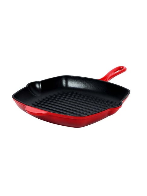 Buy Wonderchef Red Ferro 26cm Cast-Iron Grill Pan Set of (2.3L) at Best  Price Tata CLiQ