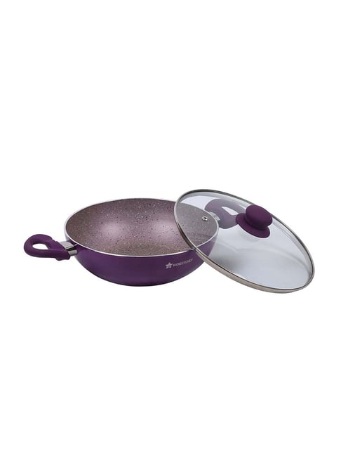 Wonderchef Purple Royal Velvet Wok with Lid Set of 1