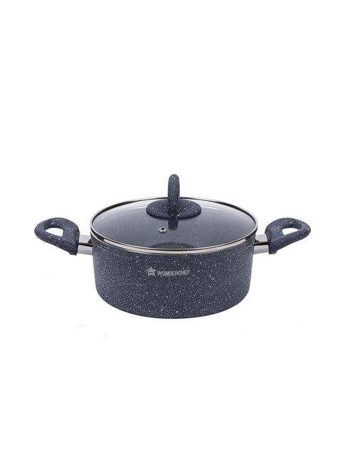 Wonderchef Grey Granite Casserole 24 cm with Lid Set of 1