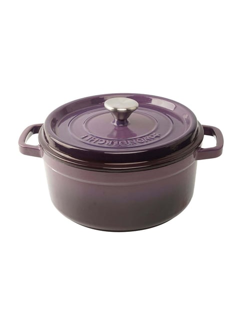 Wonderchef Purple Ferro Cast Iron Casserole 22 cm with Lid Set of 1